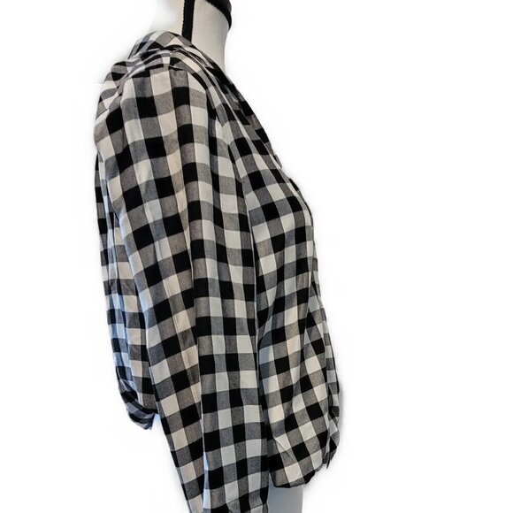 MADEWELL Wrap-Front Shirt in Buffalo Check - size S - Picture 4 of 5